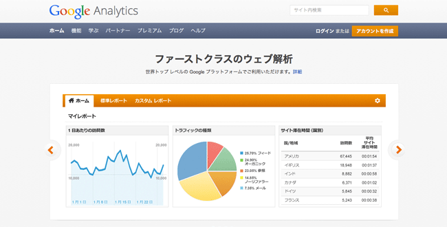 アクセス解析サービス「Google Analytics」とは のイメージ画像